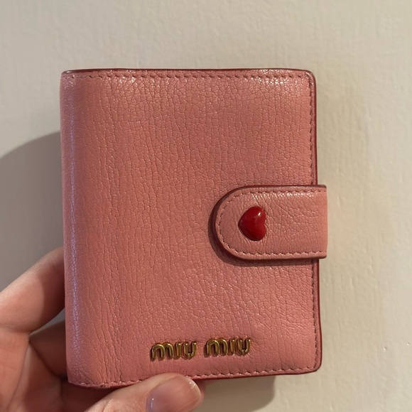 Miu Miu Handbags - Miu Miu Pink Leather Wallet